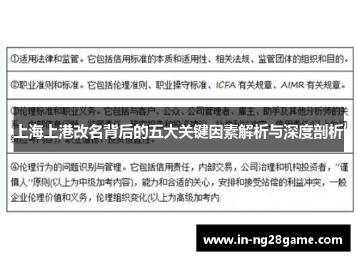 上海上港改名背后的五大关键因素解析与深度剖析